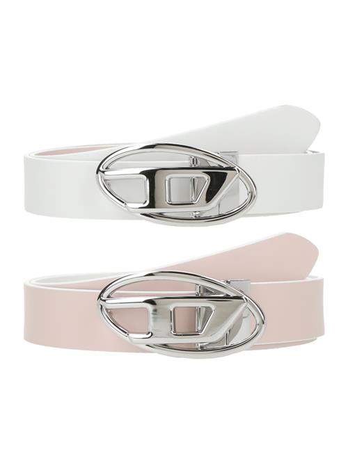 DIESEL Bælte  lys pink / hvid
