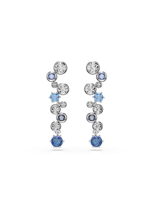 Swarovski Øreringe  navy / lyseblå / sølv / transparent