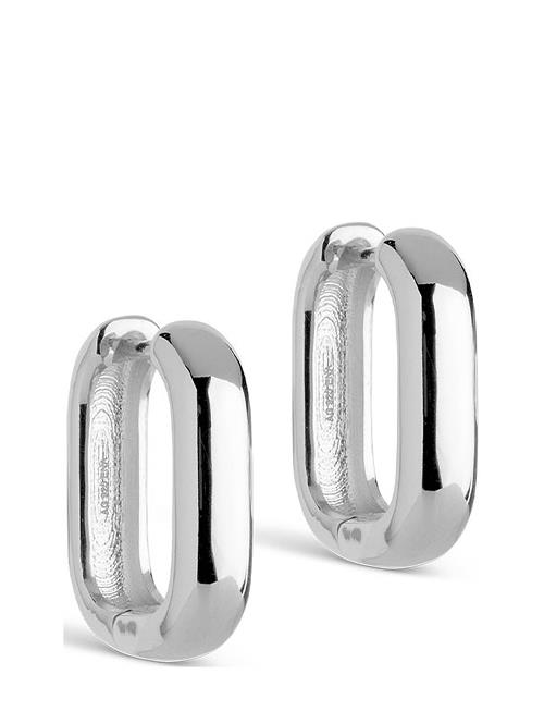 Square Hoops 18 Mm Enamel Copenhagen Silver