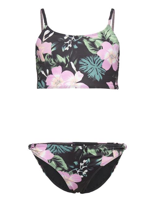 Shadow Floral Crop Tank Set Roxy Pink