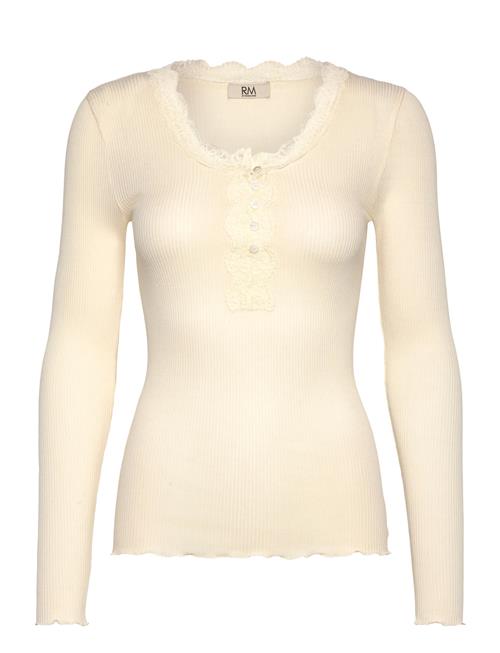 Rmwbalta Modal Ls Placket T-Shirt RM By Rosemunde Cream