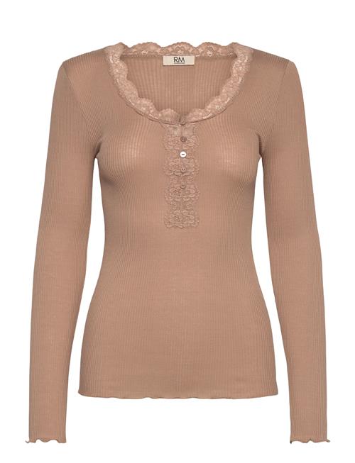 Rmwbalta Ls Regular Placket T-Shirt RM By Rosemunde Beige