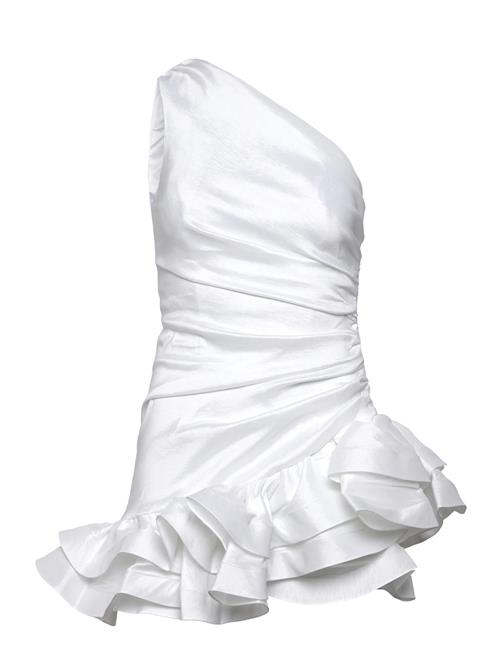 Silvania Ruffle Mini Dress Bardot White