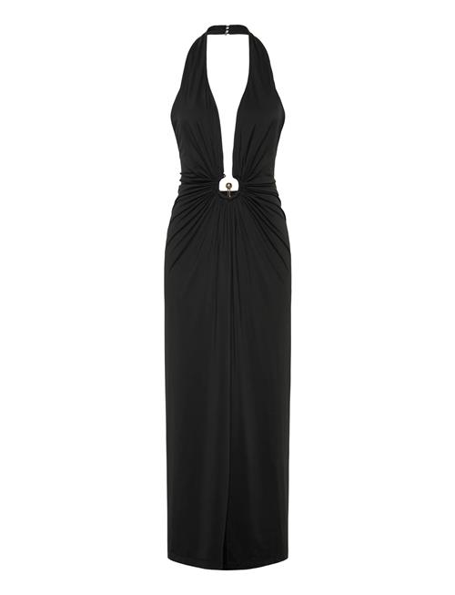 Alma Plunging Midi Dress Bardot Black