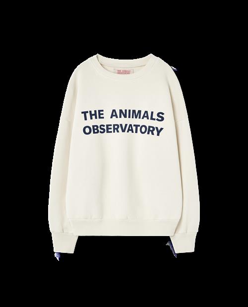 The Animals Observatory Leo Sweatshirt Raw White  Raw White 8y  Hvid  8 år  Unisex