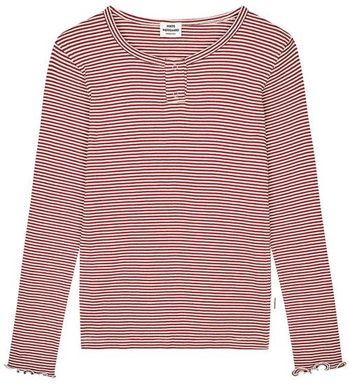 Mads Nørgaard Bluse - Stripe Tala - Winery/Vanilla Ice