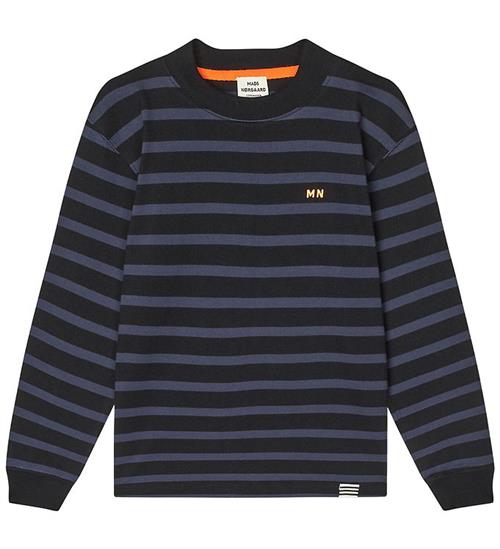 Mads Nørgaard Bluse - Jersey Stripe Carlito - Parisian Night/Bla