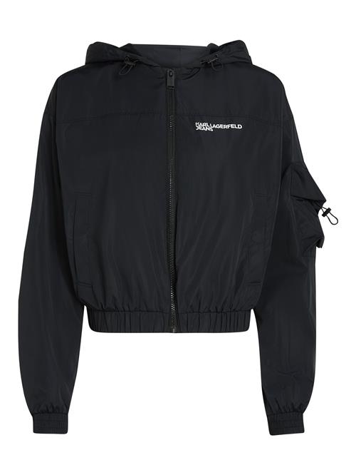 KARL LAGERFELD JEANS Overgangsjakke 'Utility'  sort / hvid