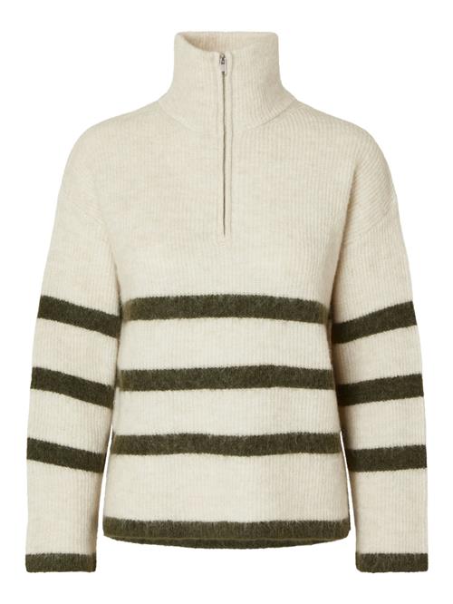 SELECTED Pullover 'Maline'  elfenben / oliven