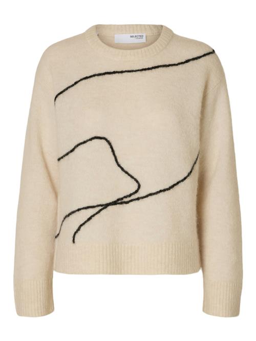 SELECTED Pullover 'SLFSia'  beige / sort
