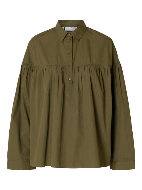 Se SELECTED Bluse  mørkegrøn ved About You