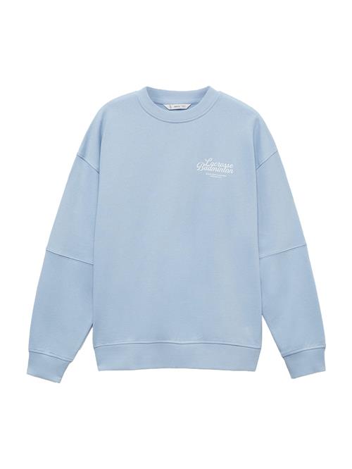 MANGO TEEN Sweatshirt 'Lacrosse'  dueblå / hvid