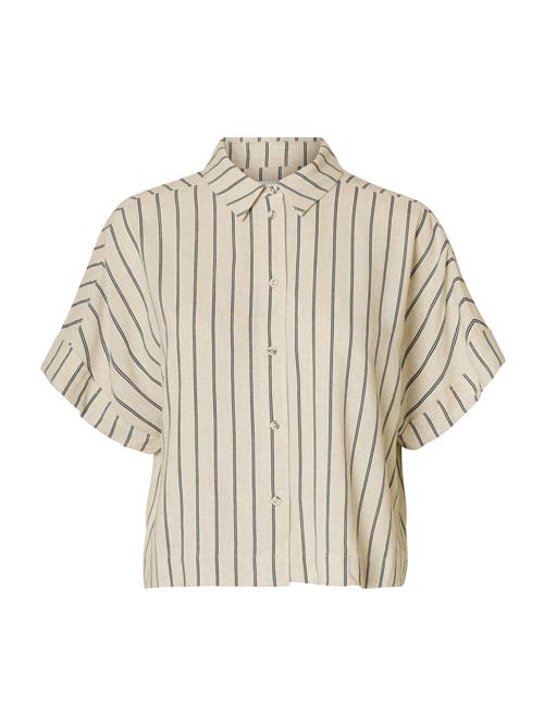 SELECTED Bluse 'SLFViva'  ecru / sort