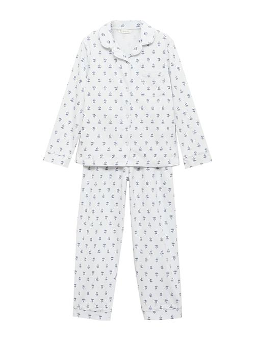 MANGO KIDS Nattøj 'FLORI'  natblå / offwhite