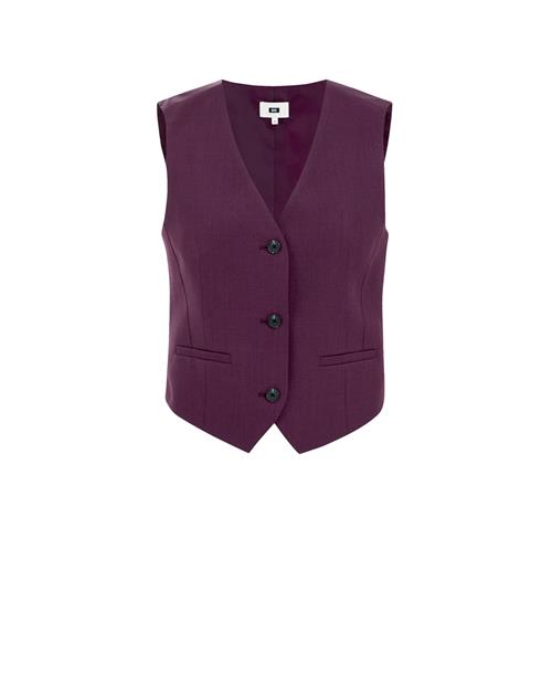 WE Fashion Jakkesætsvest  aubergine