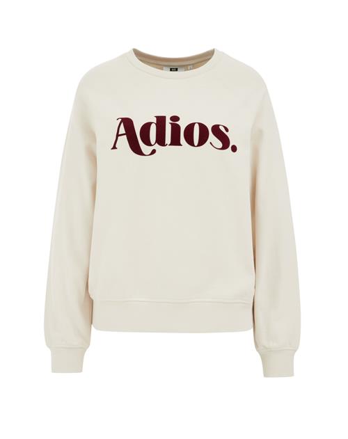 WE Fashion Sweatshirt  mørkerød / naturhvid