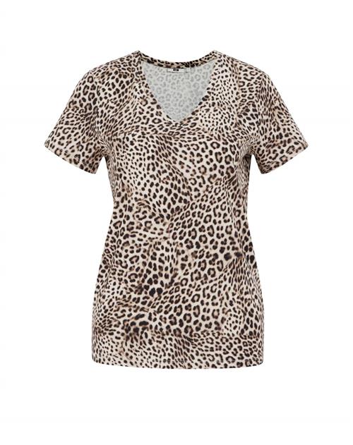 WE Fashion Shirts  mørkebrun / hvid