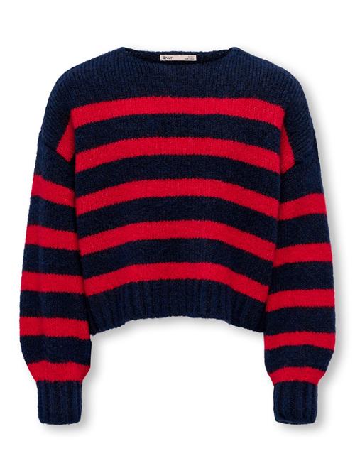 ONLY GIRLS Pullover 'KOGLaya'  natblå / rød