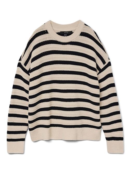 VERO MODA Pullover 'VMCalla'  sort / offwhite