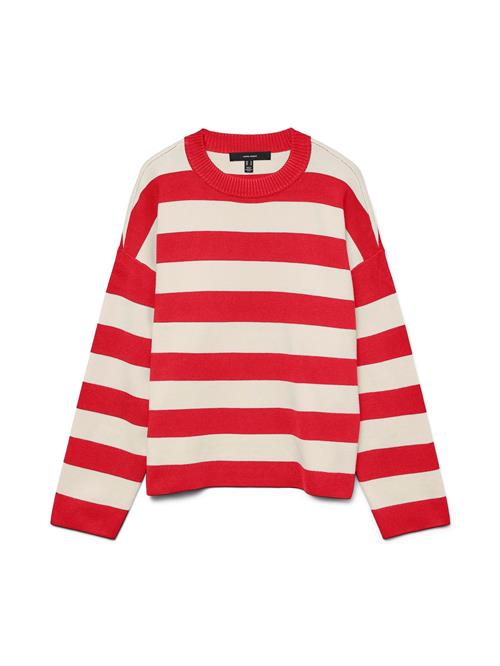 VERO MODA Pullover 'VMSilje'  rød / offwhite