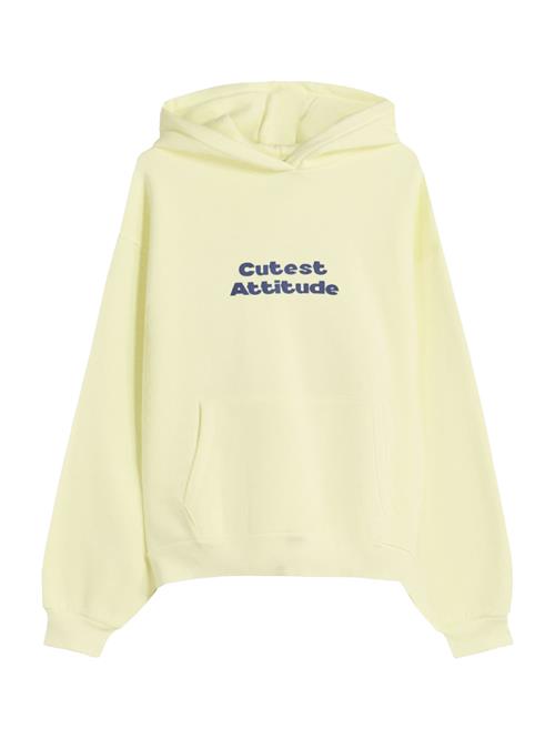 Bershka Sweatshirt  mørkeblå / lemon