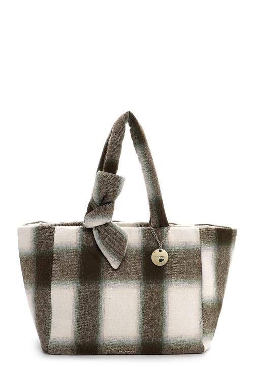 Emily & Noah Shopper 'Hanneke'  taupe / mørkegrøn