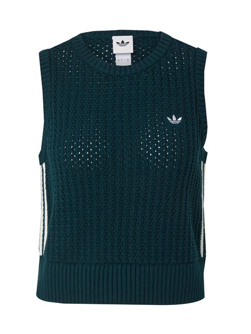 ADIDAS ORIGINALS Pullover 'Adicolor'  mørkegrøn / hvid