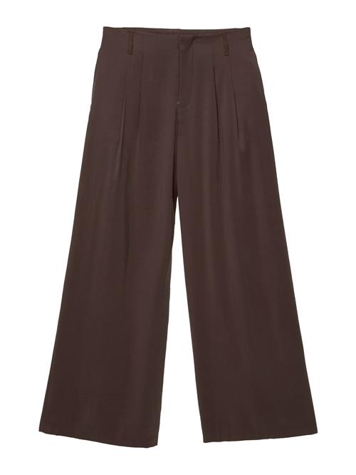 Pull&Bear Bukser med lægfolder  brun