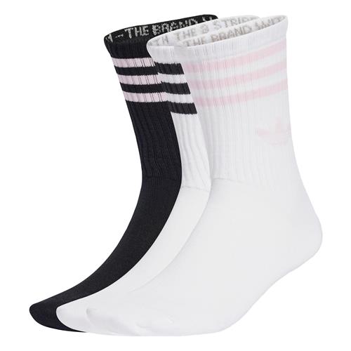 ADIDAS ORIGINALS Sokker '3-Stripes Crew 3 Pairs'  lyserød / sort / hvid