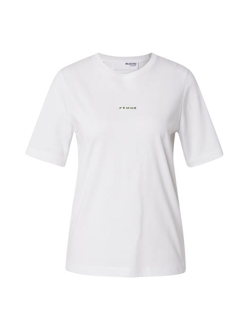 SELECTED Shirts 'SLFSIGNE-HANKIE'  grøn / hvid