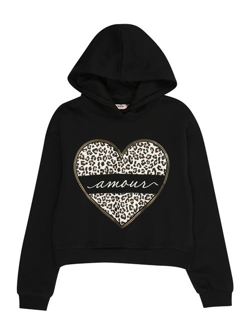 ONLY GIRLS Sweatshirt 'KOGCOOPER'  kit / sort / hvid