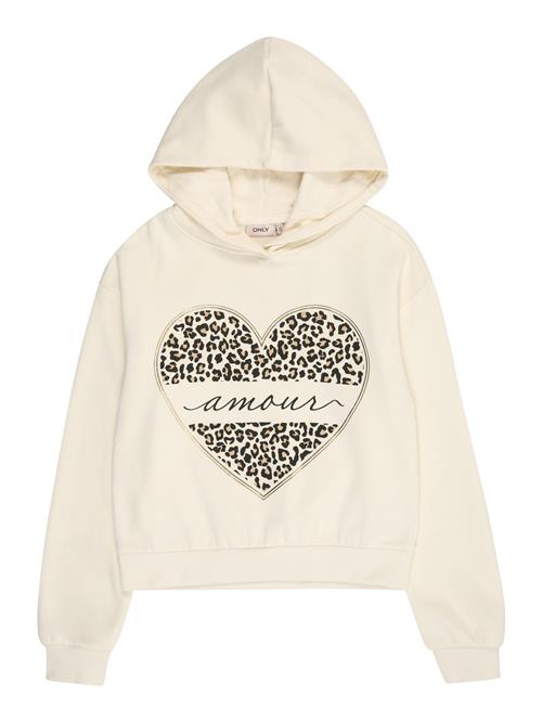 ONLY GIRLS Sweatshirt 'KOGCOOPER'  kit / sort / offwhite