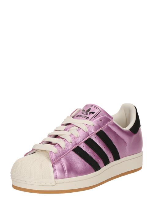 ADIDAS ORIGINALS Sneaker low 'SUPERSTAR II'  blomme / sort / hvid