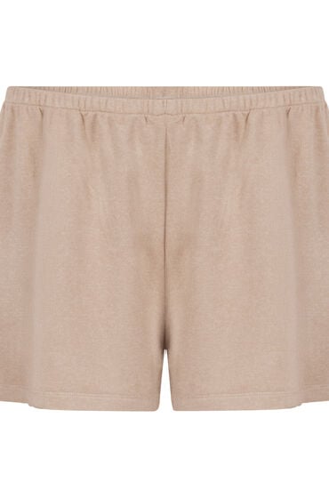 Hunkemöller Pyjamasshorts i børstet jersey Beige