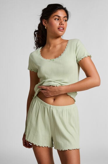 Hunkemöller Pointelle shorts Grøn