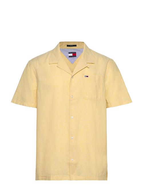 Tjm Linen Blend Camp Ss Ext Tommy Jeans Yellow