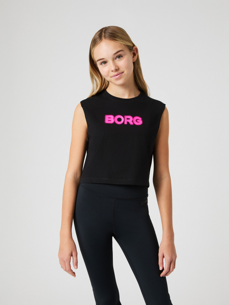Björn Borg Borg Cropped Tank Top Sort, 122-128