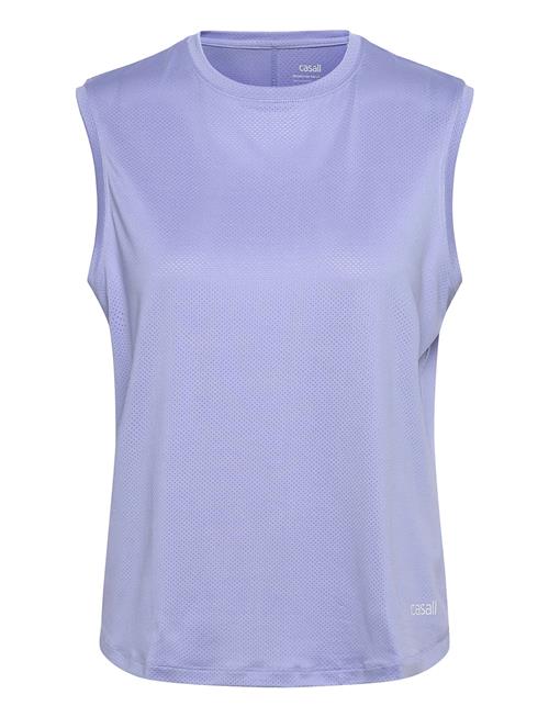 Laser Mesh Muscle Tank Casall Blue