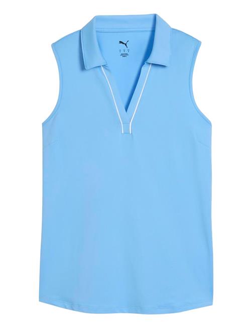 W Cloudspun Piped Sl Polo PUMA Golf Blue