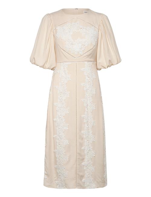 Rudy Embroidered Linen Midi Dress Malina Beige