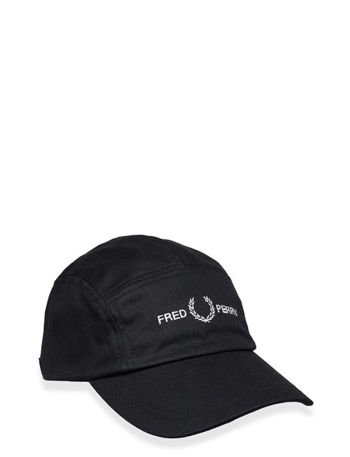 5 Panel Flp Twill Cap Fred Perry Black