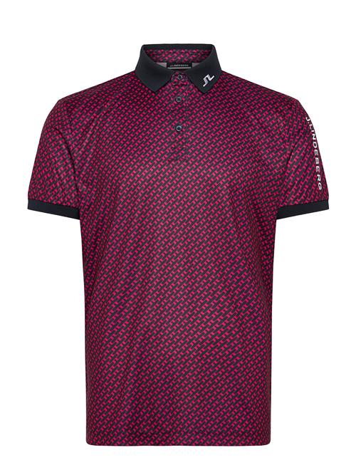 Tour Tech Print Polo J. Lindeberg Burgundy