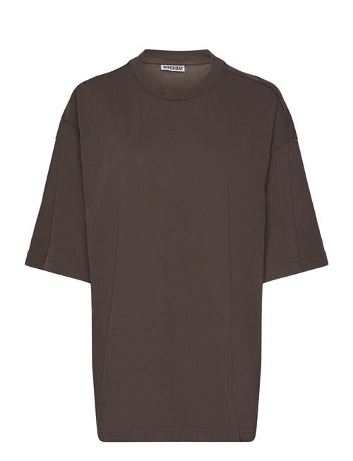 Washed Over D T-Shirt Weekday Brown