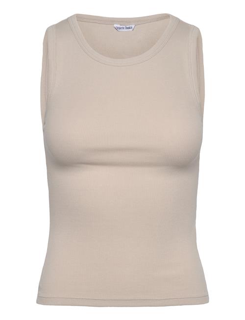 Core Rib Tank Top Organic Basics Beige