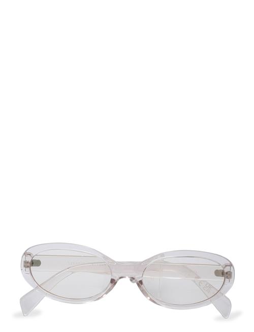 Slim Oval Tinted Sunglasses Monki White