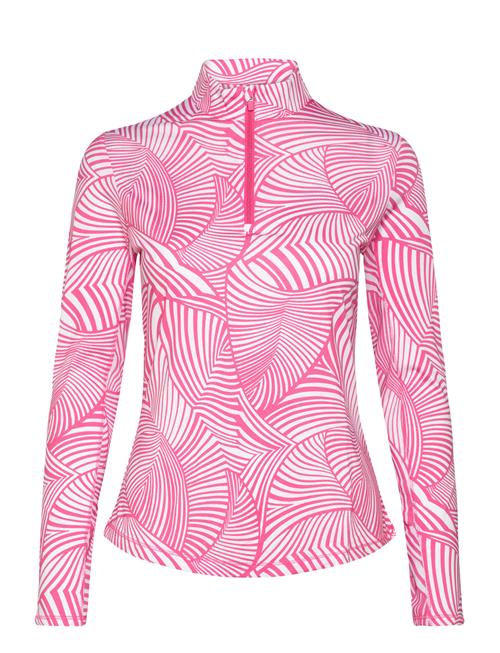 Stencil Floral Sun Protection Top Callaway Pink