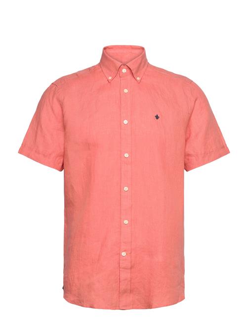 Douglas Bd Linen Shirt Ss Morris Orange
