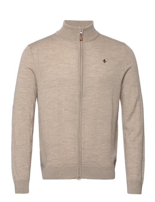 Merino Zip Cardigan Morris Beige