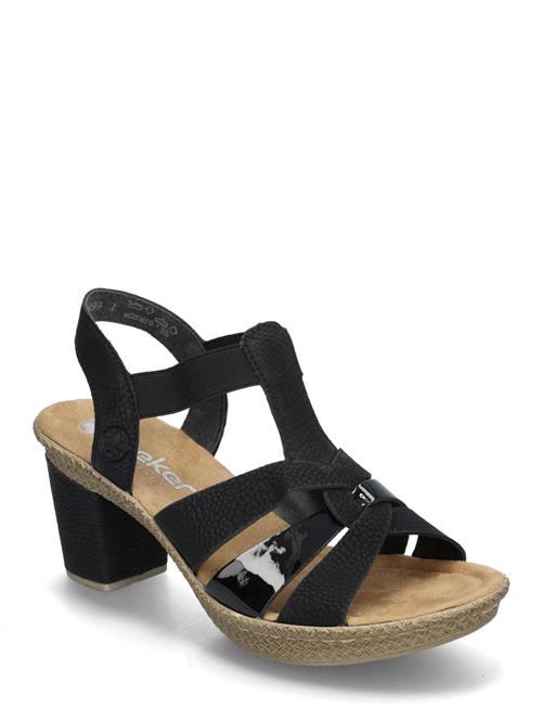 Rieker Ladies' Sandals 665K3-62 Beige Rieker Black
