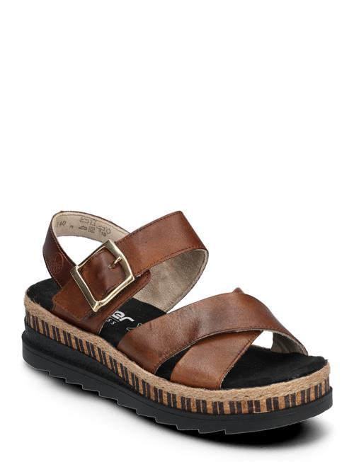 Rieker Ladies' Sandals V7951-00 Black Rieker Brown